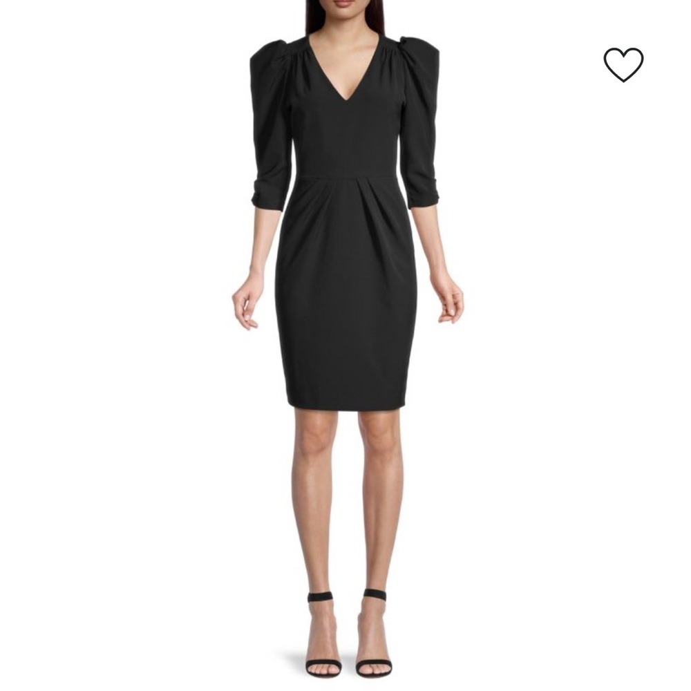 BLACK HALO Livia Puff-Sleeve Sheath Dress
